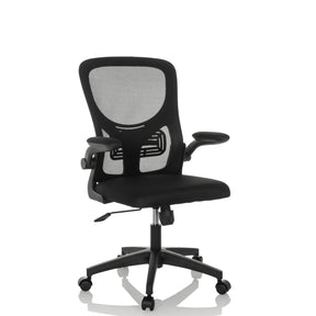 Homeoffice-Bürostuhl BELIO mit schwarzem Netzbezug und Armlehnen von hjh OFFICE