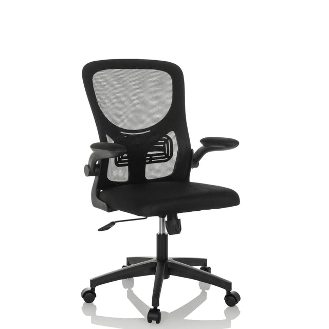 Homeoffice-Bürostuhl BELIO mit schwarzem Netzbezug und Armlehnen von hjh OFFICE