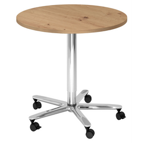 BISTRO 80R C | Säulenhubtisch | Ø 80 | Chrom - System Konferenztisch - buerostuhl24