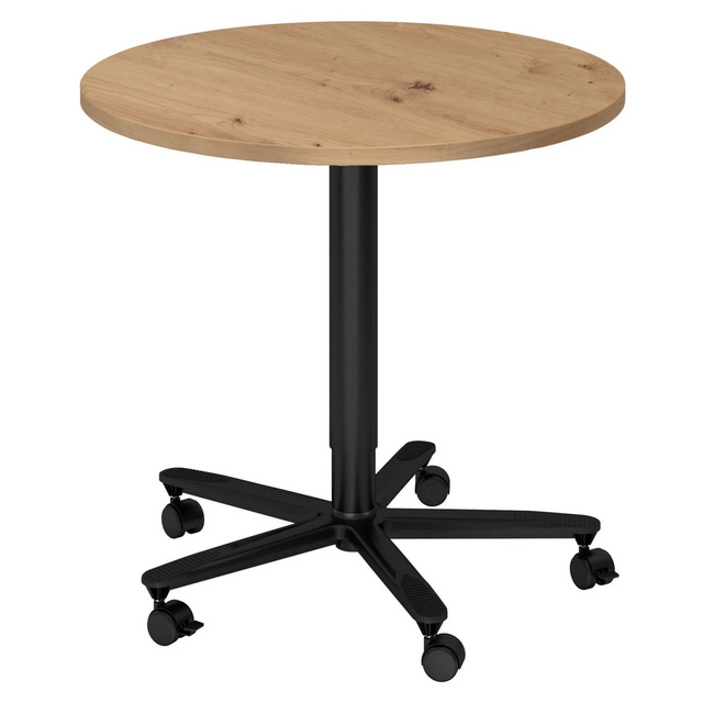 BISTRO 80R D | Säulenhubtisch | Ø 80 | Schwarz - System Konferenztisch - buerostuhl24