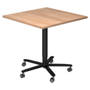 BISTRO 88Q D | Säulenhubtisch | 80x80 | Schwarz - System Konferenztisch - buerostuhl24