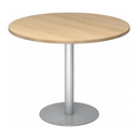BISTRO F100R S | Besprechungstisch | Ø 100 | Silber - System Konferenztisch - buerostuhl24