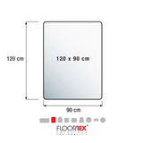 Technische Zeichnung der Bodenschutzmatte ADVANTAGEMAT mit 120 x 90 cm von Floortex