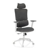 Homeoffice-Bürostuhl ERGOMY WF mit grauem Stoffbezug und weißem Rahmen von MyBuero