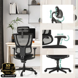 Luxus-Chefsessel ERGOHUMAN SLIM ECO F GEN2 mit verstellbarer Kopfstütze und Armlehnen von hjh OFFICE (KI-generiertes Bild)