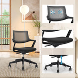 Schwarzer Bürostuhl FLEX CHAIR mit Netzrückenlehne, Sitzfläche und höhenverstellbarem Fußkreuz von Bosen Europe