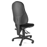 Rückansicht des Homeoffice-Bürostuhls POINT 60 in Schwarz mit fünf Rollen von Topstar