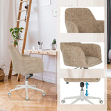 Beiger Home-Office-Bürostuhl SOLAO HOME mit höhenverstellbarem Fußkreuz und Rollen von hjh LIVING