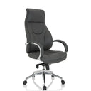 Grauer Profi-Chefsessel ELEGANCE I mit glänzenden Chrom-Armlehnen und Sternfuß von hjh OFFICE