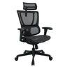 Luxus-Chefsessel ERGOHUMAN SLIM ECO M GEN2 mit schwarzem Netzbezug und verstellbarer Kopfstütze von hjh OFFICE