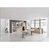 Höhenverstellbarer Schreibtisch XTRA XB 2E GC in Asteiche mit Maßen von 200 x 100 cm von hjh OFFICE PRO