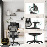 Luxus-Chefsessel ERGOHUMAN SLIM ECO F GEN2 mit verstellbarer Kopfstütze und Armlehnen von hjh OFFICE (KI-generiertes Bild)