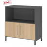 FlexWall | 2 OH | Türen + Korpus | mit Sockelgestell - buerostuhl24