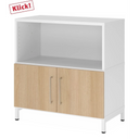 FlexWall | 2 OH | Türen + Korpus | mit Sockelgestell - buerostuhl24