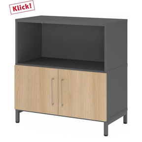 FlexWall | 2 OH | Türen + Korpus | mit Sockelgestell - buerostuhl24