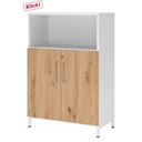 FlexWall | 3 OH | Türen + Korpus | mit Sockelgestell - buerostuhl24