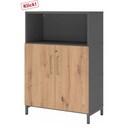 FlexWall | 3 OH | Türen + Korpus | mit Sockelgestell - buerostuhl24