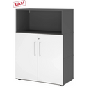 FlexWall | 3 OH | Türen + Korpus | mit Stellfüßen - buerostuhl24