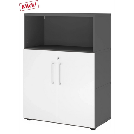 FlexWall | 3 OH | Türen + Korpus | mit Stellfüßen - buerostuhl24