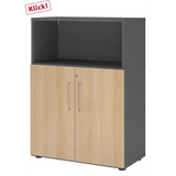 FlexWall | 3 OH | Türen + Korpus | mit Stellfüßen - buerostuhl24