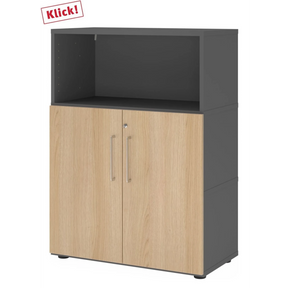 FlexWall | 3 OH | Türen + Korpus | mit Stellfüßen - buerostuhl24