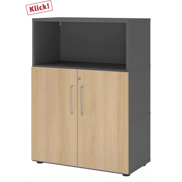 FlexWall | 3 OH | Türen + Korpus | mit Stellfüßen - buerostuhl24