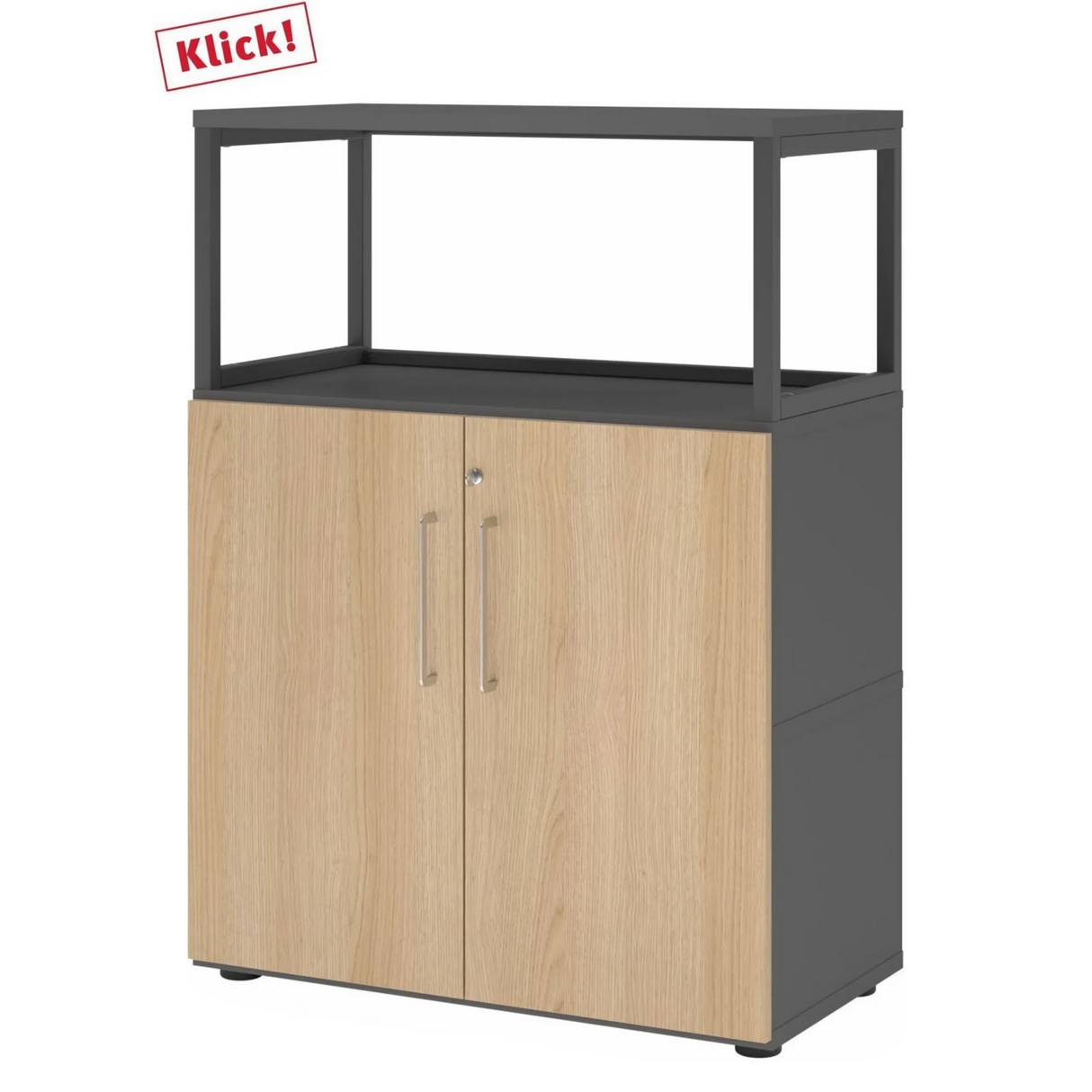 FlexWall | 3 OH | Türen + Rahmen | mit Stellfüßen - buerostuhl24