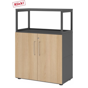 FlexWall | 3 OH | Türen + Rahmen | mit Stellfüßen - buerostuhl24