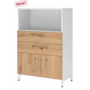 FlexWall | 3 OH | Türen + Schübe + Korpus | mit Sockelgestell - buerostuhl24