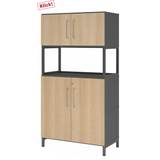 FlexWall | 4 OH | 2 x Türen + Rahmen | mit Sockelgestell - buerostuhl24