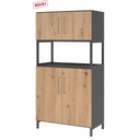 FlexWall | 4 OH | 2 x Türen + Rahmen | mit Sockelgestell - buerostuhl24
