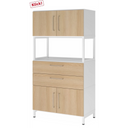 FlexWall | 4 OH | 2 x Türen + Schübe + Rahmen | mit Sockelgestell - buerostuhl24