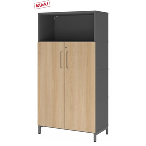 FlexWall | 4 OH | Türen + Korpus | mit Sockelgestell - buerostuhl24