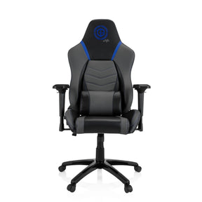 Gamingstuhl GAMEBREAKER POLARYS I in Grau und Blau mit blauen Akzenten und Rollen von hjh OFFICE