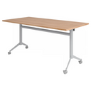 KALA 16 | Klapptisch fahrbar | 160 cm | Silber - Konferenztisch - buerostuhl24