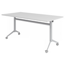 KALA 16 | Klapptisch fahrbar | 160 cm | Silber - Konferenztisch - buerostuhl24