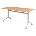 KALA 16 | Klapptisch fahrbar | 160 cm | Silber - Konferenztisch - buerostuhl24