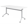 KALA 16 | Klapptisch fahrbar | 160 cm | Silber - Konferenztisch - buerostuhl24