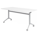 KALA 16 | Klapptisch fahrbar | 160 cm | Silber - Konferenztisch - buerostuhl24