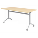 KALA 16 | Klapptisch fahrbar | 160 cm | Silber - Konferenztisch - buerostuhl24