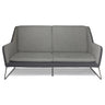 Hellgraues Loungesofa LAGUN mit dunkelgrauen Akzenten und schlanken Metallbeinen von hjh OFFICE