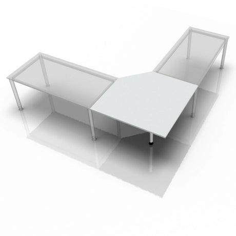 Graue Trapezplatte LT12 G aus der Serie XTRA XB mit weißer Oberfläche von hjh OFFICE PRO