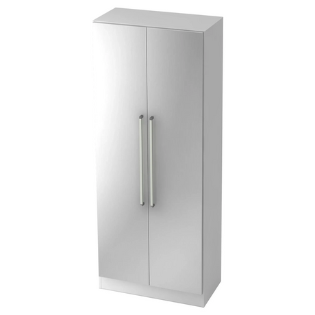 Weißer Aktenschrank SIGNA G 7200 mit silbernen Chromgriffen aus Metall von hjh OFFICE PRO