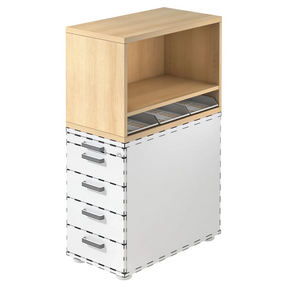 SIGNA SCA1 | Aufsatz-Regal zu SIGNA SC - Standcontainer - buerostuhl24