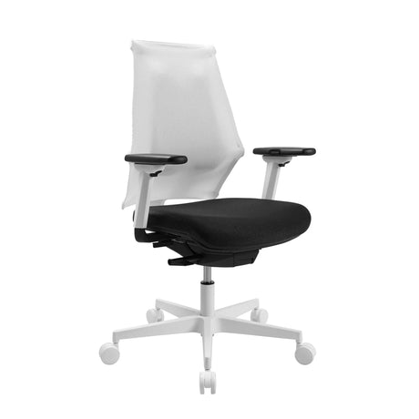 Profi-Bürostuhl Sitness X Back in Weiß und Schwarz mit Netzrückenlehne und Rollenfußkreuz von Topstar