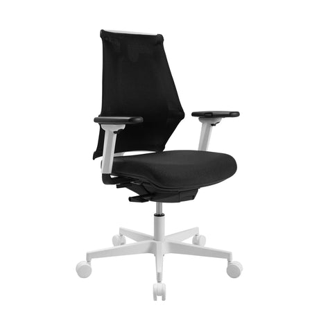 Profi-Bürostuhl Sitness X Back in Schwarz und Weiß mit Netzrückenlehne und Rollenkreuz von Topstar