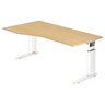 UNDA 18 W | 180x100 | Schreibtisch höhenverstellbar - buerostuhl24