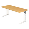 UNDA 19 W | 180x80 | Schreibtisch höhenverstellbar - buerostuhl24