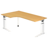 UNDA 82 W | 200x120 | Schreibtisch höhenverstellbar - buerostuhl24
