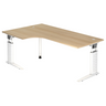 UNDA 82 W | 200x120 | Schreibtisch höhenverstellbar - buerostuhl24
